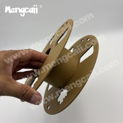 Custom-manufactured eco-friendly paper spools for 3D printing filament—cardboard reels and paper-based flanged spools for winding wire and cable.