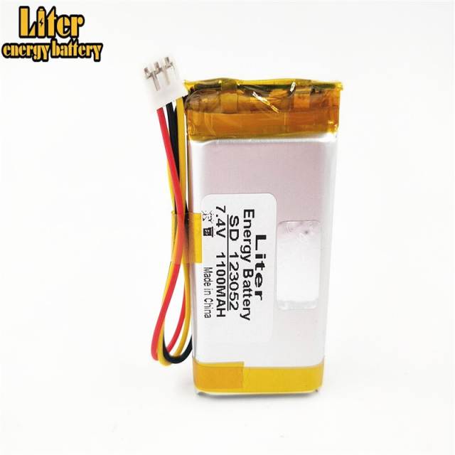 7.4V 1100mAh 123052 PHR2.0/3P Liter energy battery Polymer Li-ion battery for DVD player JBL Flip 1 bluetooth speaker, 603050-2S