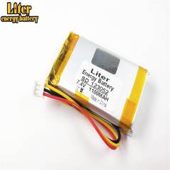 7.4V 1100mAh 123052 PHR2.0/3P Liter energy battery Polymer Li-ion battery for DVD player JBL Flip 1 bluetooth speaker, 603050-2S