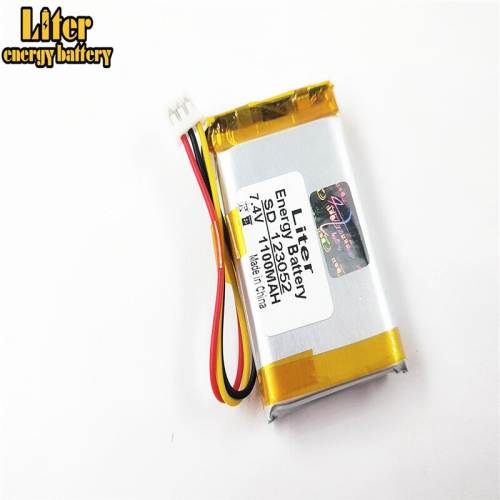 7.4V 1100mAh 123052 PHR2.0/3P Liter energy battery Polymer Li-ion battery for DVD player JBL Flip 1 bluetooth speaker, 603050-2S