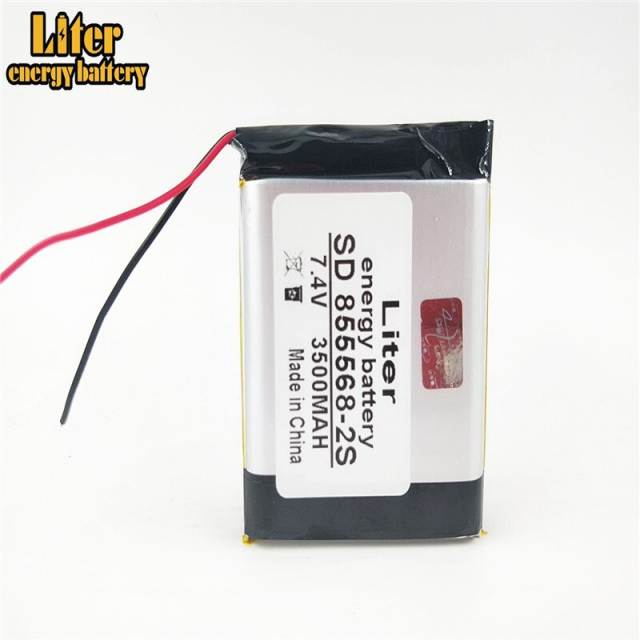 855568-2S 7.4V 3500mAh Lithium polymer Battery with Protection Board For Bluetooth stereo PDA DVD GPS 175570