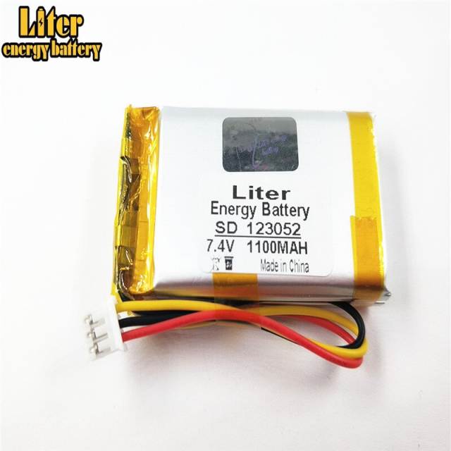 7.4V 1100mAh 123052 PHR2.0/3P Liter energy battery Polymer Li-ion battery for DVD player JBL Flip 1 bluetooth speaker, 603050-2S