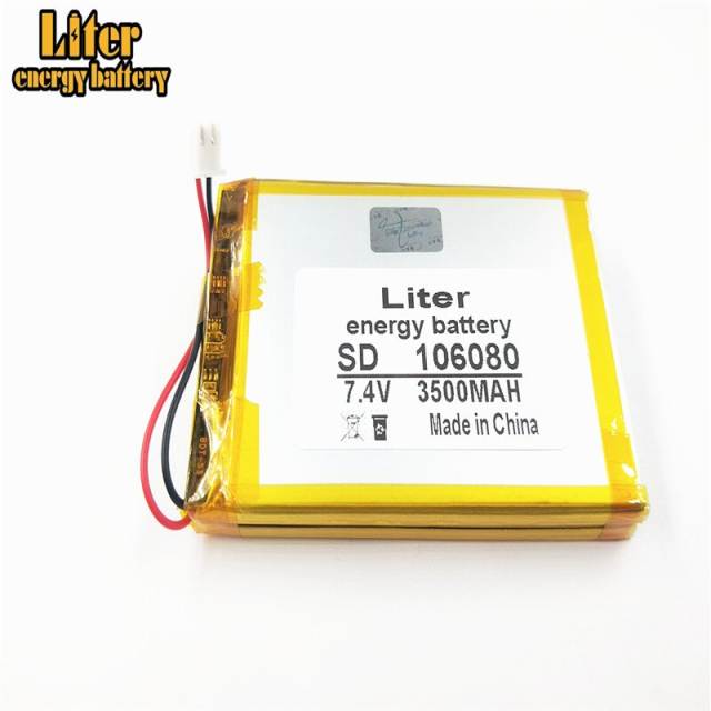 7.4V 3500mAh 106080 XH2.5/2P BIHUADE Polymer Li-ion battery for DVD player Satellite Finder Meter WS6902 WS6912 WS6909 WS6918 WS6922