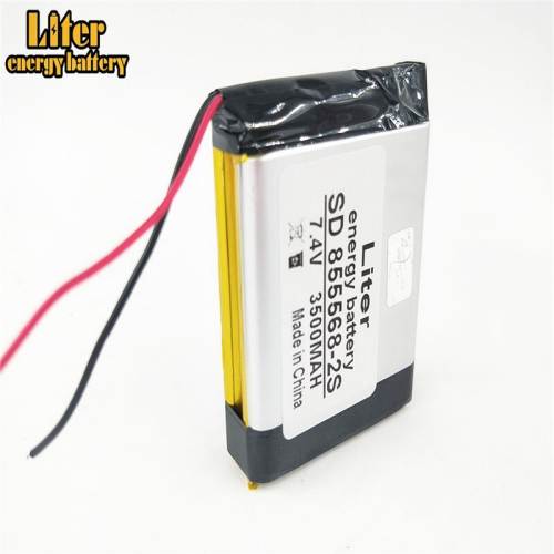 855568-2S 7.4V 3500mAh Lithium polymer Battery with Protection Board For Bluetooth stereo PDA DVD GPS 175570