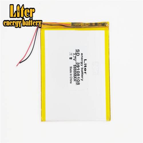 3.7V 5800mAh 39108108 BIHUADE polymer Rechargeable lithium battery For DIY GPS Power bank Tablet PC MID DVD PAD