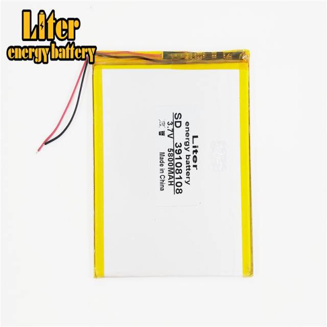 3.7V 5800mAh 39108108 BIHUADE polymer Rechargeable lithium battery For DIY GPS Power bank Tablet PC MID DVD PAD