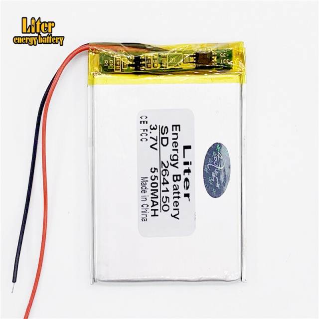 550mah 3.7v 264150 Liter energy battery Lithium Polymer Li-Po li ion Rechargeable Battery cells For Mp3 MP4 MP5 GPS