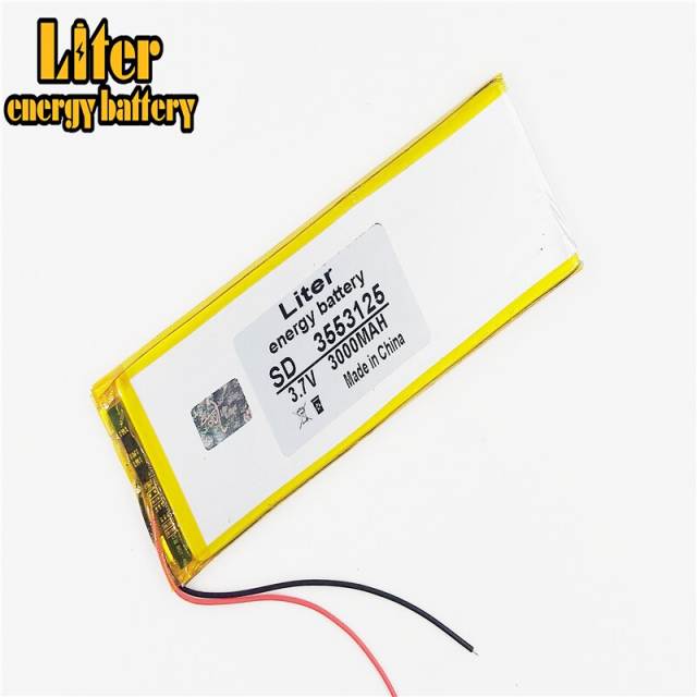 3.7V 3000mah 3553125 Liter energy battery  Lithium Polymer Li-Po Rechargeable Battery For PAD E-Book tablet pc power bank video game