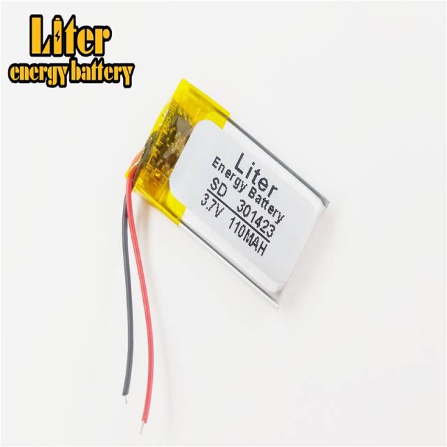 3.7v 110mAh 301423 BIHUADE lithium recharge battery MP3, MP4, GPS, Bluetooth speakers