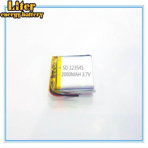 3.7 V 2000 Mah 123545 Liter energy battery Lithium Polymer Battery  Speakers Navigator Mobile Dvd