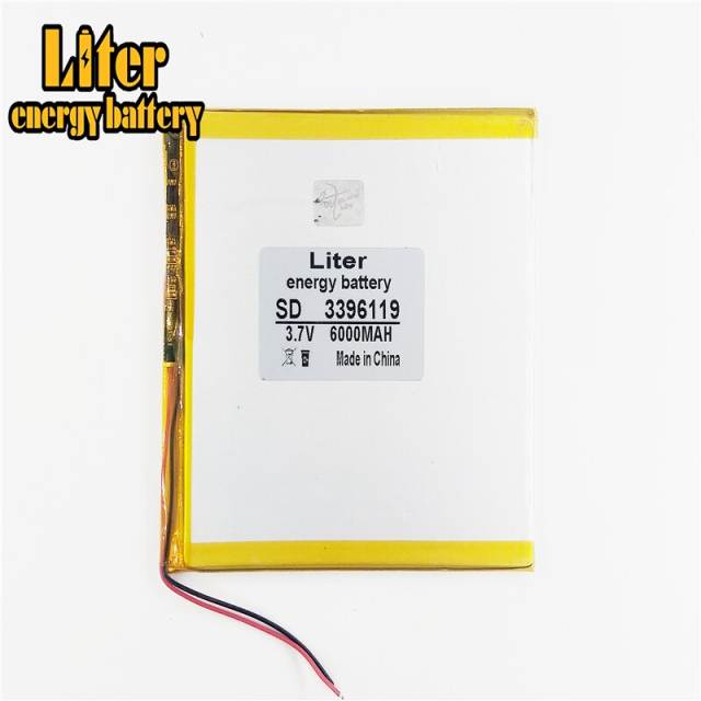 3.7 V 6000mah 3396119 Liter energy battery  Large Capacity Ultra-thin Mid Tablet Polymer Lithium Battery Built-in Plate