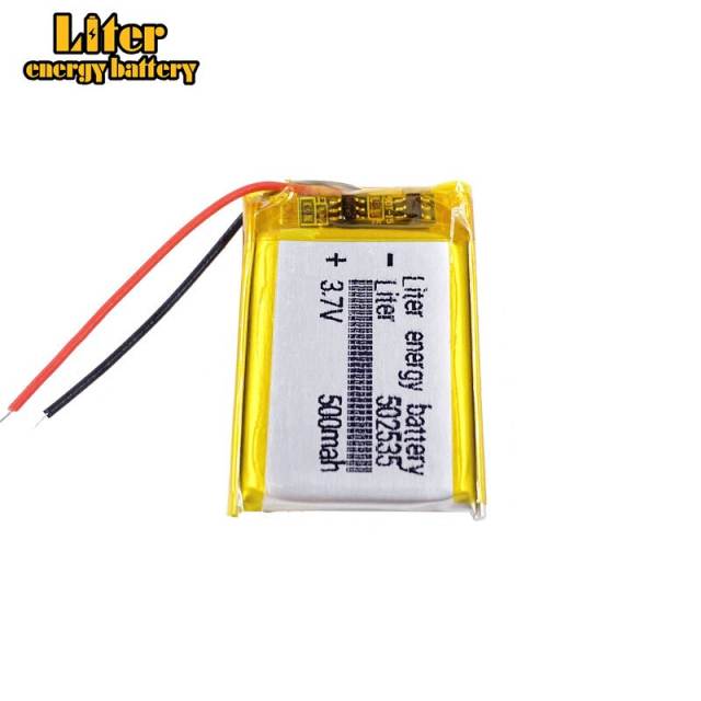 3.7 V, 502535 500MAH Polymer lithium battery CE FCC ROHS MSDS quality certification