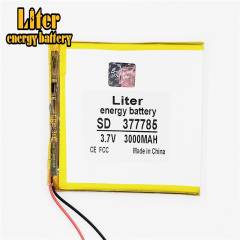 3.7v 3000mah 377785 Liter energy battery Lithium Polymer Tablet Battery With Board For Tablet Pc