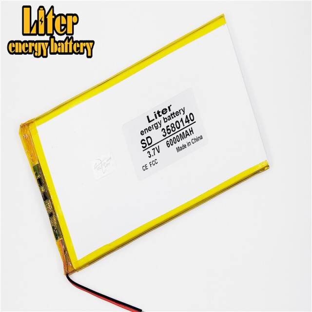 3.7v 6000mah 3580140 Liter energy battery  li-ion para v88,  v971 m9 tablet pc