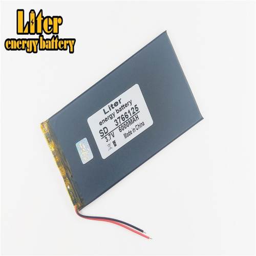 3.7V,6000mAH 3766125 Liter energy battery  (polymer lithium ion battery) Li-ion battery for tablet pc,GPS e-book