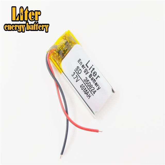 3.7 V 350824 40mah BIHUADE Polymer lithium ion battery  wholesale CE FCC ROHS MSDS quality certification