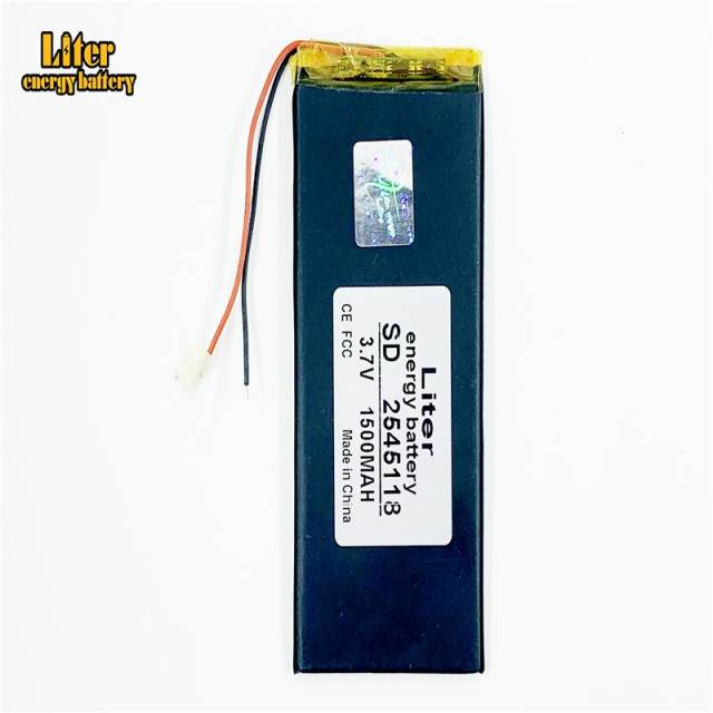 3.7V,1500mAH 2545118 BIHUADE polymer lithium ion / Li-ion battery for model aircraft,GPS,mp3,mp4,cell phone,speaker,bluetooth