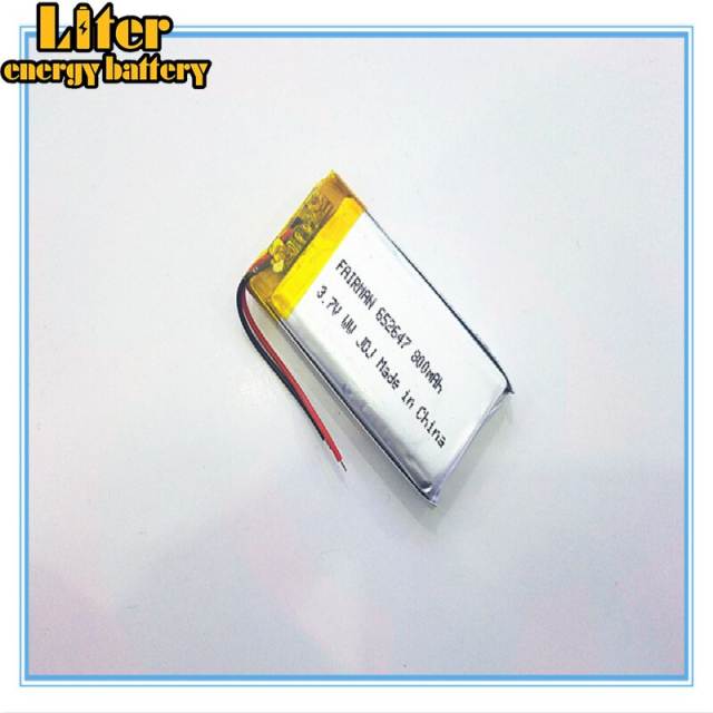 3.7V 800mAH 652647 Liter energy battery polymer lithium ion / Li-ion battery for dvr,GPS,mp3,mp4,cell phone,speaker