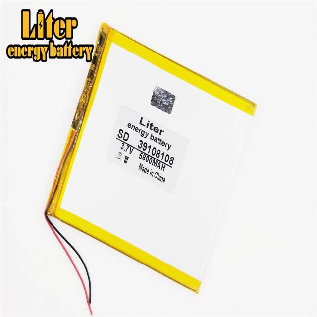 3.7V 5800mAh 39108108 BIHUADE polymer Rechargeable lithium battery For DIY GPS Power bank Tablet PC MID DVD PAD