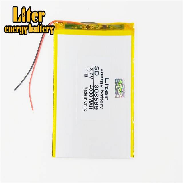 3.7V 308599 4000mAh Liter energy battery  Li-ion battery for tablet pc 7 inch 8 inch 9inch