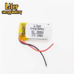 3.7 V 350824 40MAH BIHUADE Polymer lithium battery CE FCC ROHS MSDS quality certification