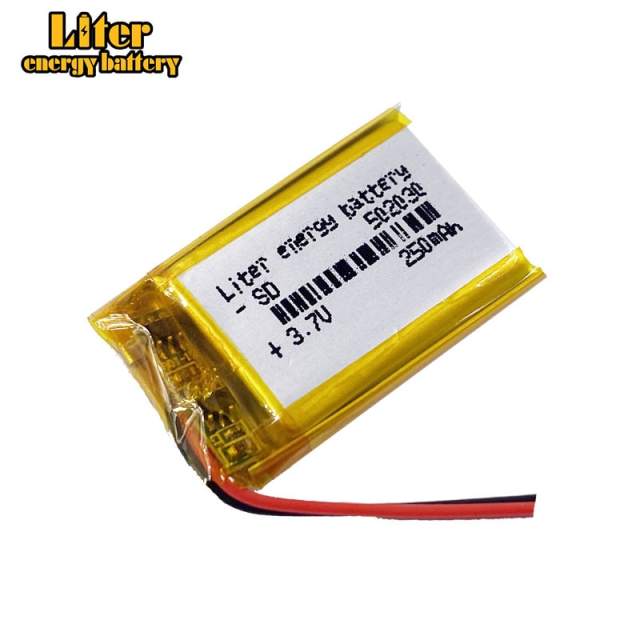 502030 3.7V 250mah Liter energy battery  lithium-ion polymer battery quality goods  of CE FCC ROHS certification authority