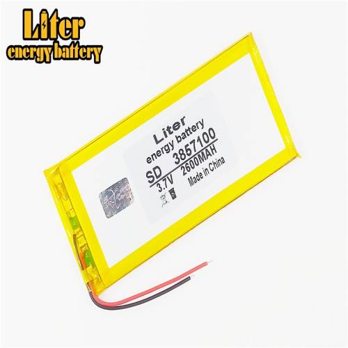 3.7V 2600mAH 3857100 BIHUADE polymer lithium ion / Li-ion battery for model aircraft,GPS,mp3,mp4,cell phone,speaker,bluetooth
