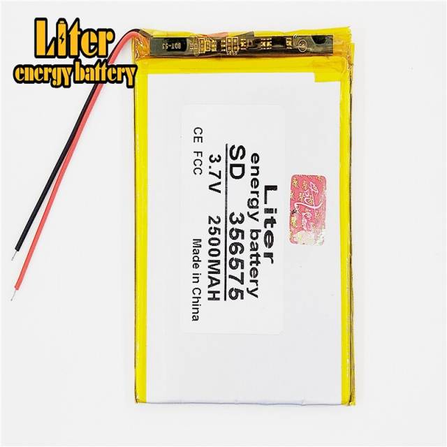 356575 3.7v 2500mah Lithium Polymer Battery With Board For Mp4  Gps Tablet Pc Pda  Liter energy battery