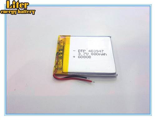 3.7V 880mah 483947 Liter energy battery Lithium Polymer Rechargeable Battery For Mp3 MP4 MP5 DVD PAD mobile tablet pc power bank