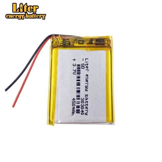 3.7V, 303040 450MAH BIHUADE Polymer lithium battery  can be customized wholesale CE FCC ROHS MSDS quality certification