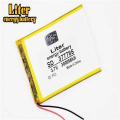 3.7v 3000mah 377785 Liter energy battery Lithium Polymer Tablet Battery With Board For Tablet Pc