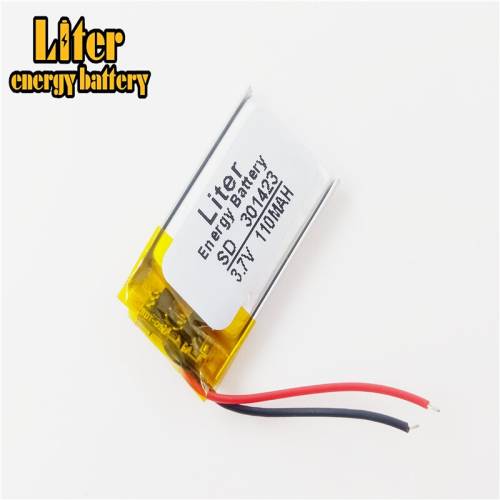 3.7v 110mAh 301423 BIHUADE lithium recharge battery MP3, MP4, GPS, Bluetooth speakers