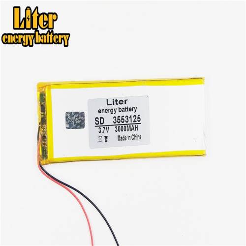 3.7V 3000mah 3553125 Liter energy battery  Lithium Polymer Li-Po Rechargeable Battery For PAD E-Book tablet pc power bank video game