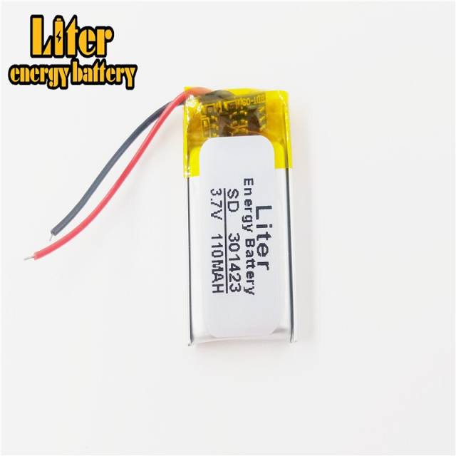 3.7v 110mAh 301423 BIHUADE lithium recharge battery MP3, MP4, GPS, Bluetooth speakers
