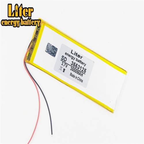 3.7V 3000mah 3553125 Liter energy battery  Lithium Polymer Li-Po Rechargeable Battery For PAD E-Book tablet pc power bank video game