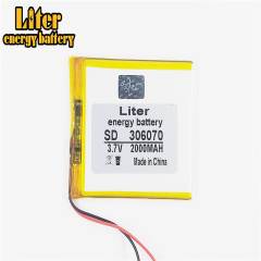 3.7V 2000mah 306070 Liter energy battery Lithium Battery For  PDA GPS DVR E-Book Tablet PC PowerBank Replace Bateria Pack
