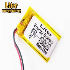 BIHUADE 3.7V 302030 140mah lithium polymer battery bluetooth polymer rechargeable battery