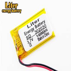 BIHUADE 3.7V 302030 140mah lithium polymer battery bluetooth polymer rechargeable battery