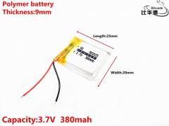3.7V,380mAH 902025 Liter energy battery  Polymer lithium ion / Li-ion battery for tablet pc BANK,GPS,mp3,mp4