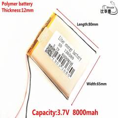 Liter energy battery 3.7V,8000mAH 126580 Polymer lithium ion / Li-ion battery for tablet pc BANK,GPS,mp3,mp4