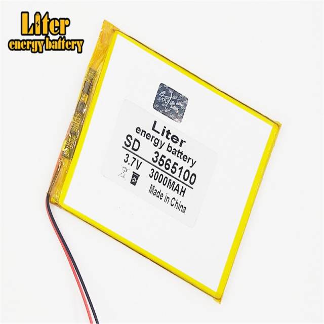 3565100 3.7v 3000mah Liter energy battery Lithium Polymer Battery With Board For 7 Inch Tablet Pc