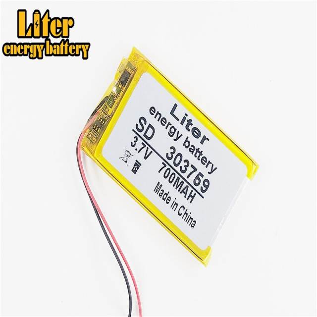 3.7V 700mAh 303759 BIHUADE Lithium Polymer battery Li-Po Rechargeable Battery For toy Mp3 MP4 MP5 GPS bluetooth headset