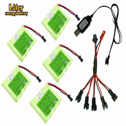 4.8V 2800mAh Ni-MH Battery With 5 in 1 Charger For Remote Control Toys Lighting Electric Tool AA Group RC TOYS Battery Group