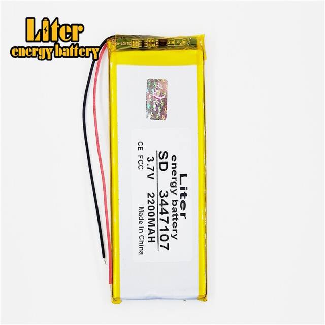 3.7V,2200mAH,3447107 Liter energy battery Polymer lithium ion Li-ion battery for tablet pc,GPS,E-BOOK;POWER BANK