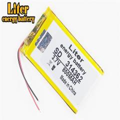 3.7V 314362 800mah Liter energy battery lithium-ion polymer battery lithium battery