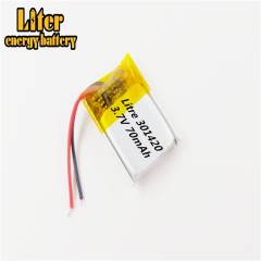 301420 70mah 3.7v Liter energy battery Lithium Battery Mp3 Bluetooth Headset Small Toys Bluetooth Headset Small Toys Battery