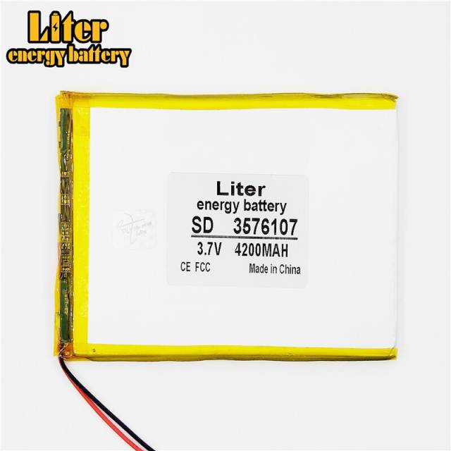 Liter Energy Battery  3.7 V 4200Mah 3576107 Large-capacity Tablet Laptop Mid Ebook