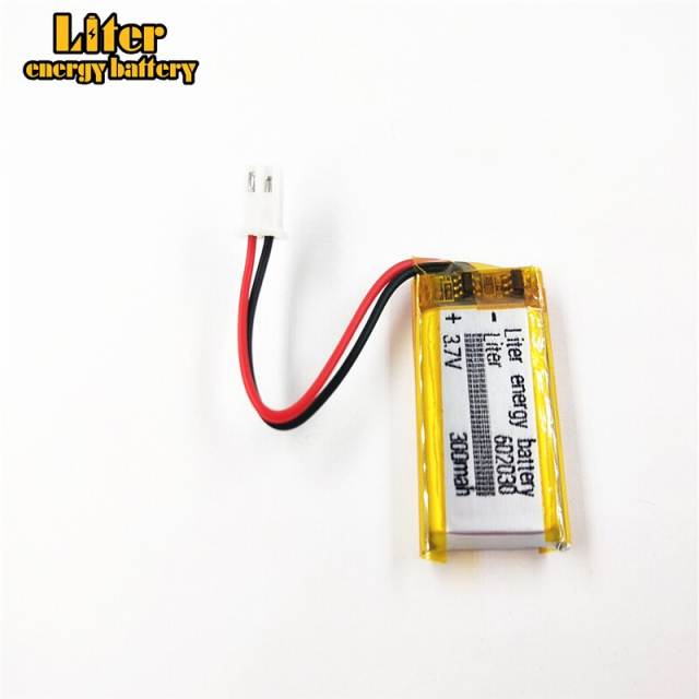 Xhr-2p 2.54 300mah 602030 3.7v BIHUADE Lithium Polymer Battery, Bluetooth Mp3 Wireless Card Audio Recorder