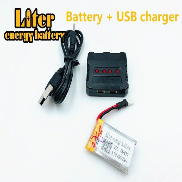 3.7V 400mAh Battery For 702030 Helicopter Mini Aircraft Spare Parts Air Vehicle Backup Battery Helicopter Accessories + charger