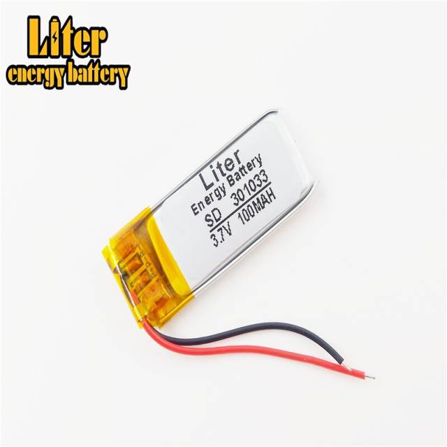 3.7V 301033 100MAH BIHUADE Bpolymer lithium battery MP4 MP3 Bluetooth earphone small toy sound recording pen